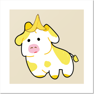 Cute banana cow Posters and Art